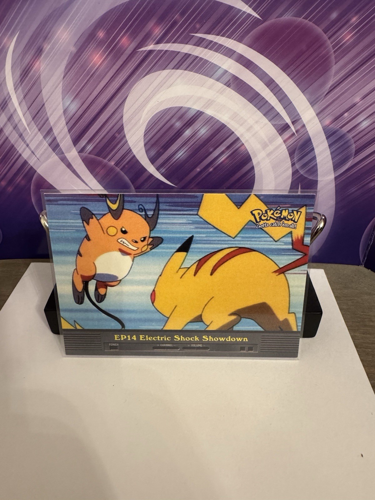 2000 Topps Pokemon TV Animation Series 2 #EP14 Electric Shock Showdown Blue Logo