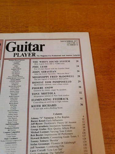 GUITAR PLAYER Magazine November 1977 Keith Richard's Rolling Stones - Imagen 5 de 11