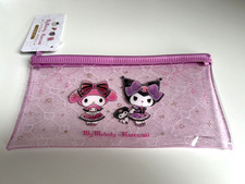 Sanrio My melody Kuromi Glitter Pouch Kawaii Pink from Japan
