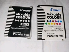 Pilot Parallel Calligraphy Mixable Colour Refill Cartridge, 12 Colors + 5 Black