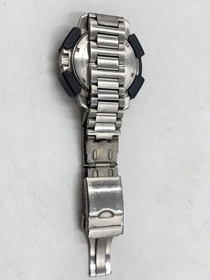 VICTORINOX 241724 INOX Navy Dial Stainless Watch Near Mint JAPAN