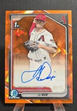 JD Dix - 2024 Bowman draft Sapphire - Chrome Prospect Autographs Orange 02/25