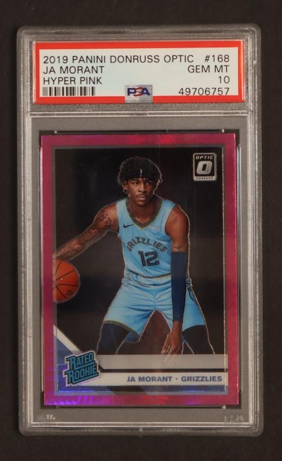 2019 Donruss Optic Rated Rookie Hyper Pink Ja Morant #168 PSA 10