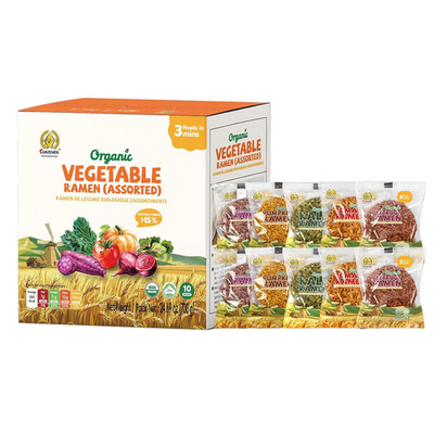 Organic Ramen Noodles Mixed Vegetable Healthy Low Sodium Ready in 3 Minutes Non-
