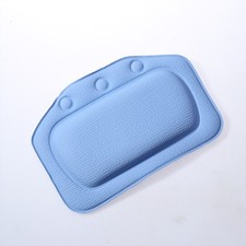 Comfortable Waterproof Blue PVC Bathtub Pillow with Slip Resistant Suction