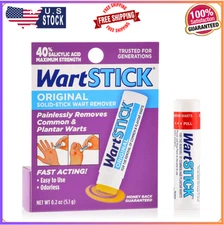 WartStick Maximum Strength Salicylic Acid Solid-Stick Common and Plantar Wart...