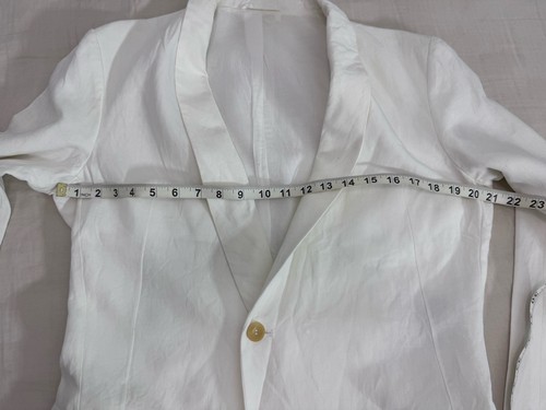 Haider Ackermann 100% Linen White Women Single Breast Jacket Blazer Sz L Runway - Picture 18 of 22