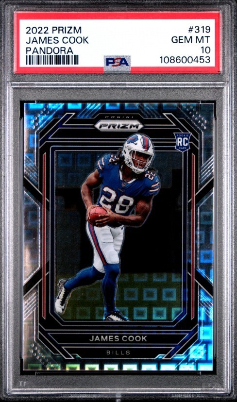 2022 Panini Prizm James Cook Pandora #319 /400 Gem MT PSA 10 Super Low Pop!
