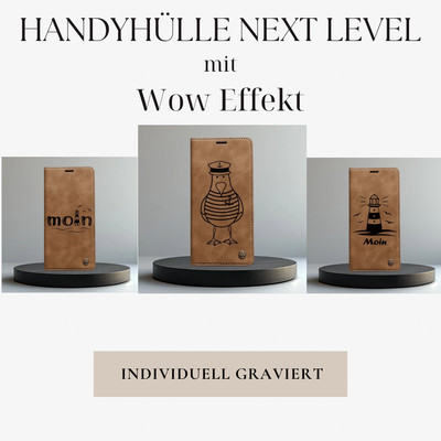 Handyhülle iPhone 11 iPhone 12 iPhone 13 Reihe Flip Case individuell graviert