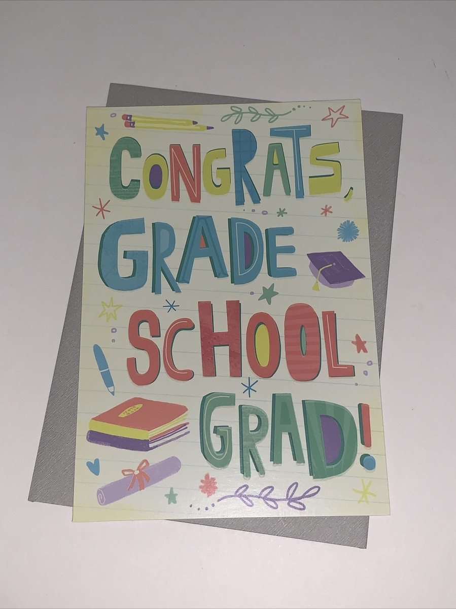 Hallmark Grade School Graduation Card: Woohoo Way To Go Can't Want What's  Next