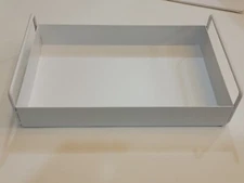 Decorative Metal Serving Tray White with handles 13 x 8 brand new