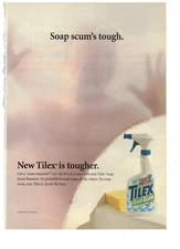 Tilex Soap Scums Tough Vintage 1993 Print Ad