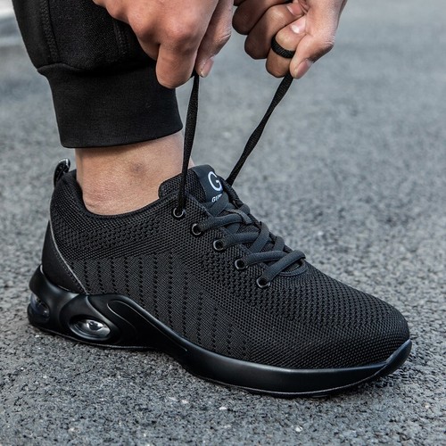 Mens Steel Toe Work Boots Breathable Construction Work Shoes Safety Shoes Sneak - Picture 12 of 27