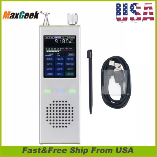 HAMGEEK ATS120-Pro V4.1x SI4732 FM SSB Full Band Radio Receiver Digital Decoder