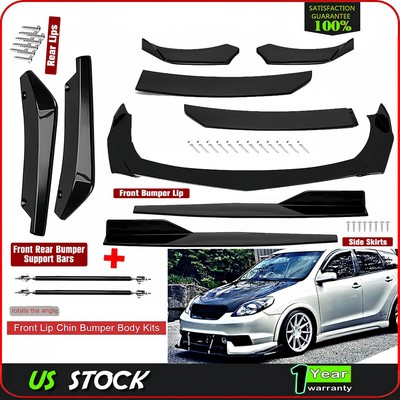 Front Rear Bumper Lip Spoiler Splitter Body Kit Side-Skirt For Toyota Matrix