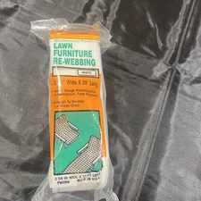 FrostKing White 39 ‘ Lawn Furniture Outdoor Chair Webbing  2.25" NEW