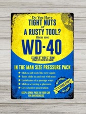 Vintage Metal Oil Sign, Retro sign Garage Tools Mechanic Motor Garden Man Cave 