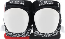 187 Pro Knee Pads L-Black/White Text/White Cap