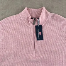 Vineyard Vines Cat Cay Quarter-Zip Men XL Flamingo Pink 100% Cashmere NWT $298