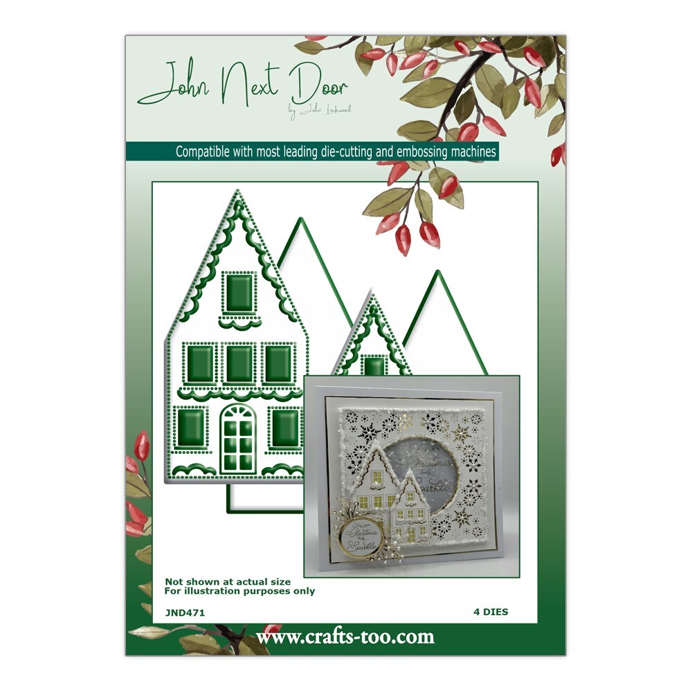New John Next Door Metal Cutting Christmas Dies Festive Houses JND471