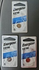 ENERGIZER 1216 Original Lithium Battery Size, Lot of 3 Best Use By 2030 NEW