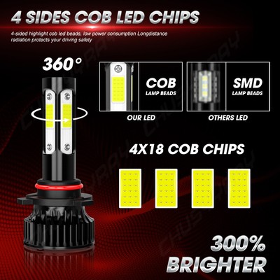 6x Luces LED Para For Honda Accord 2006-2012 faro + bombillas de luz