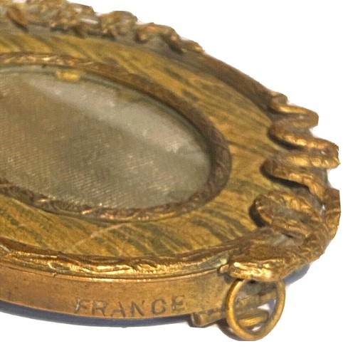 VINTAGE FRENCH BRONZE BRASS SNAKE FIGURE OVAL PHOTO FRAME - Picture 10 of 12
