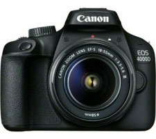 Canon EOS 4000D Digital SLR Camera 18MP Black with EF-S 18-55mm III Lens Kit