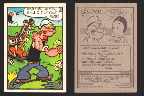 Tarjeta coleccionable vintage de confitería Popeye Chix 1959 tú eliges individuales #1-50 - Imagen 19 de 61