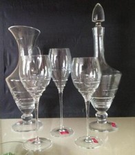 Set 38 Pezzi Calice Bicchieri + Brocca e Bottiglia in Cristallo Zaffiro Cashade