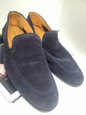 BIANCO Sumner mocassini scamosciati blu scuro blu scuro eleganti scarpe uomo US10-9,5/EU43/UK8,5