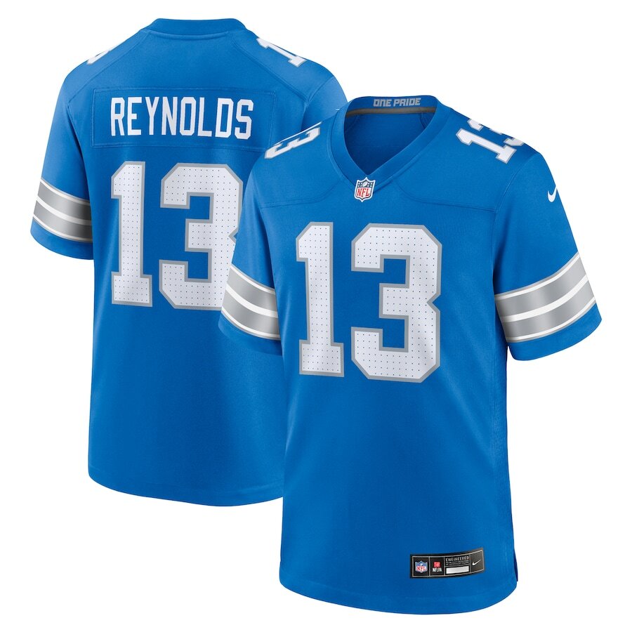 Detroit Lions Craig Reynolds #13 Nike Men's Blue 2025 Official NFL