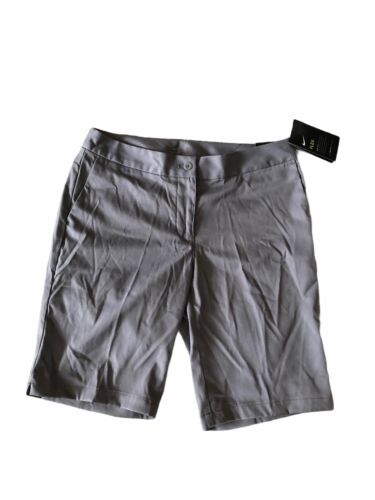 Pantaloncini da golf Nike donna Flex 10" tessuti nuovi con etichette Aa3240-036 grigi taglia 4 6 - Foto 1 di 4