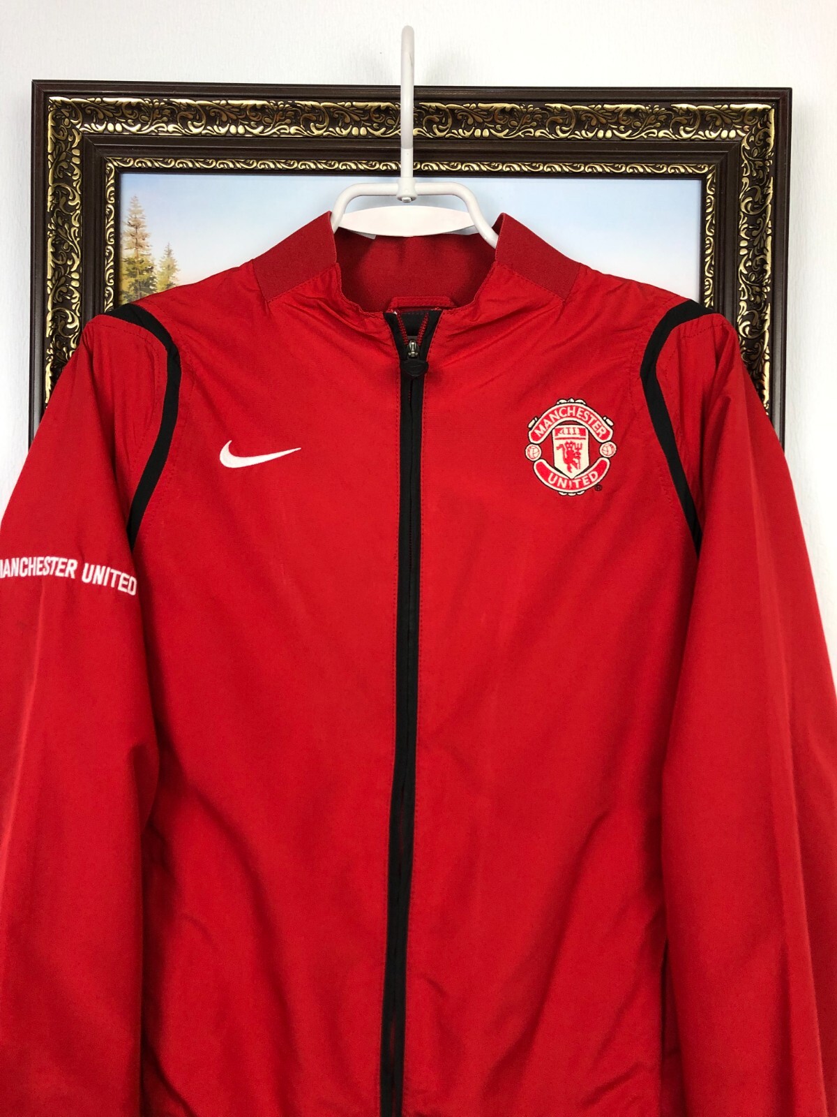 SACAI X NIKE Giacca treno calcio Nike Manchester United vintage rosso pista taglia S
