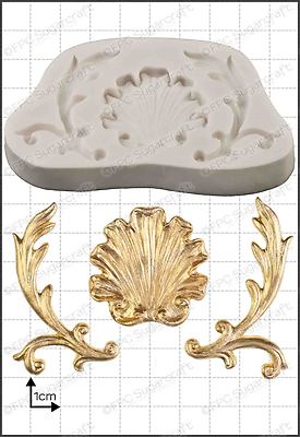 Baroque Moule en silicone | Coque 'Baroque' par FPC Sugarcraft, résine Cire Moule, Moule, Moule à Fimo, Craft Moule