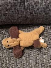Ty - Teenie Beanie Babies - Bones The Dog No Tag - Mcdonalds Toy