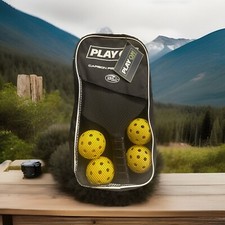 Cedar Trail Play On Carbon Fiber Pickleball Set 4 Paddles 4 Balls Carry Bag New