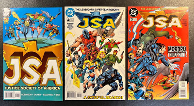 JSA 1 2 3 KEYS 1st app GEOMANCER 2nd Atom Smasher V 1 Justice Society of America