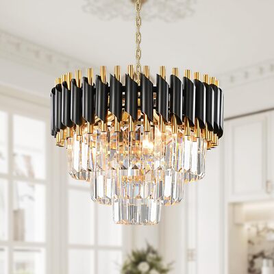 Luxus Kristall Kronleuchter,3 Tier Kristall Kronleuchter Leuchte,für Wohnzimmer