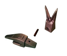 1 Excavator Bucket Combo, Weld-on Shank, Rock Tooth & Pin, 3/4" Lip - 552X156