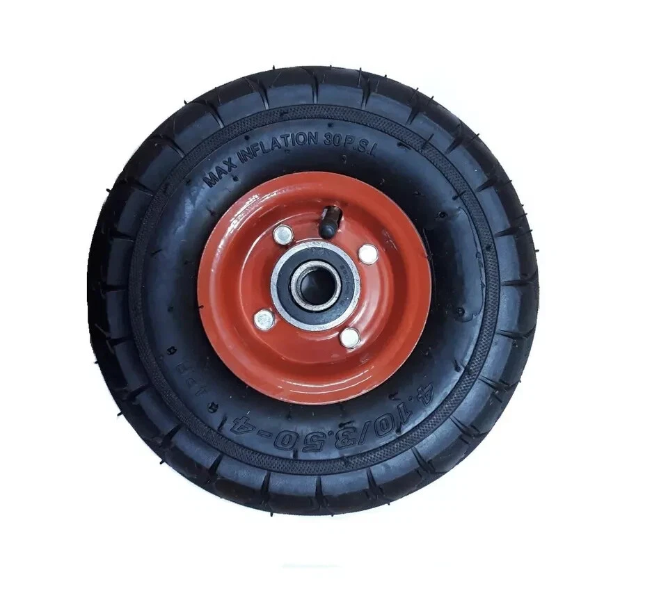 RUOTA IN GOMMA PER CARIOLA CARRELLO CON CUSCINETTO 300 LB 136 KG 4.10 /3.50 - 4 - Immagine 2 di 2