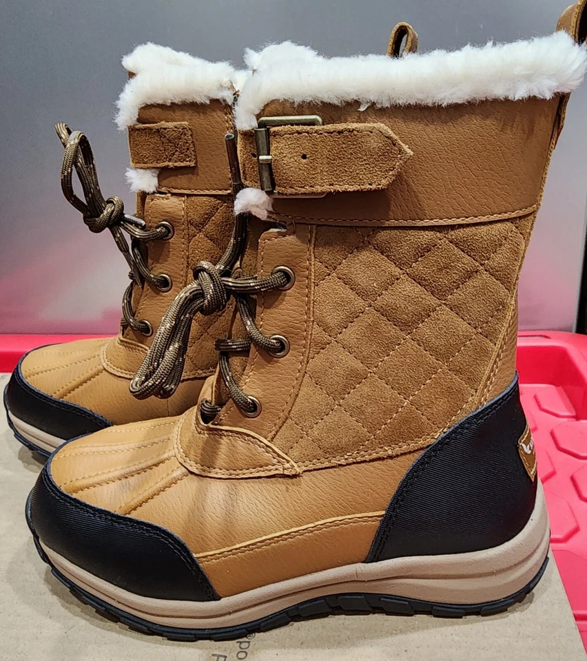 Koolaburra by UGG Imree 栗色防水毛皮靴女式 6 码 — 第 3/4 张图片