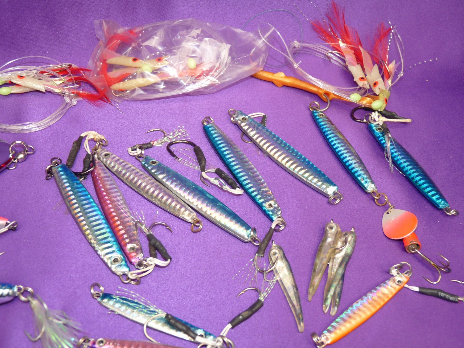 20 sea fishing lures plugs rubber eels spoons bass mackerel eBay
