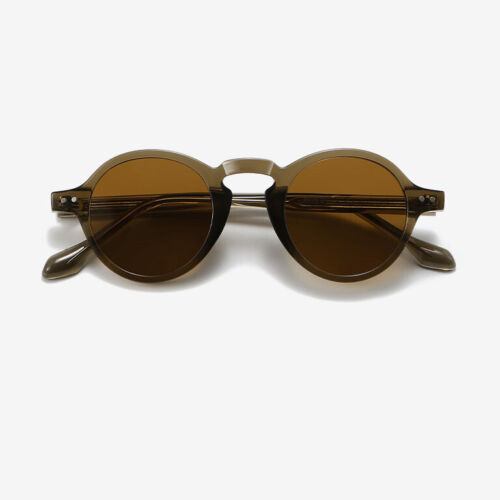 Occhiali da sole TR90 rotondi polarizzati retrò uomo donna outdoor ombra nuovi - Foto 12 di 23