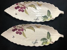 NEW! SPODE “Fruit Haven” TWO Magnolia Platters/Serving Trays