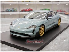 MINICHAMPS 1:18 Porsche 911 TAYCAN TURBO GT 2024 Resin Model Car Diecast Gifts