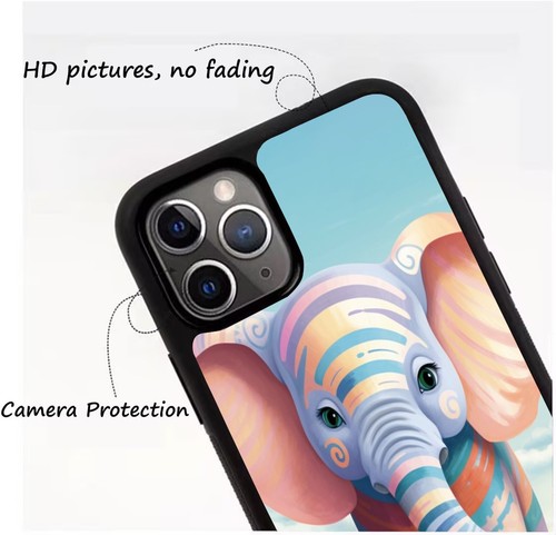 textured Cute tribal elephant TPU Cover For Apple iPhone For Samsung - Picture 23 of 25