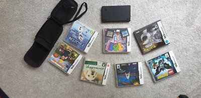 Nintendo USG-S-KB DS Lite Tragbare Handheld-Spielkonsole - Onyx Schwarz - BUNDLE