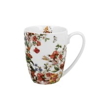 Henkelbecher Teetasse 380Ml Duo Porzellan Classic Vintage Flowers Weiß