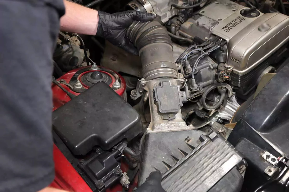 Removing an air intake.